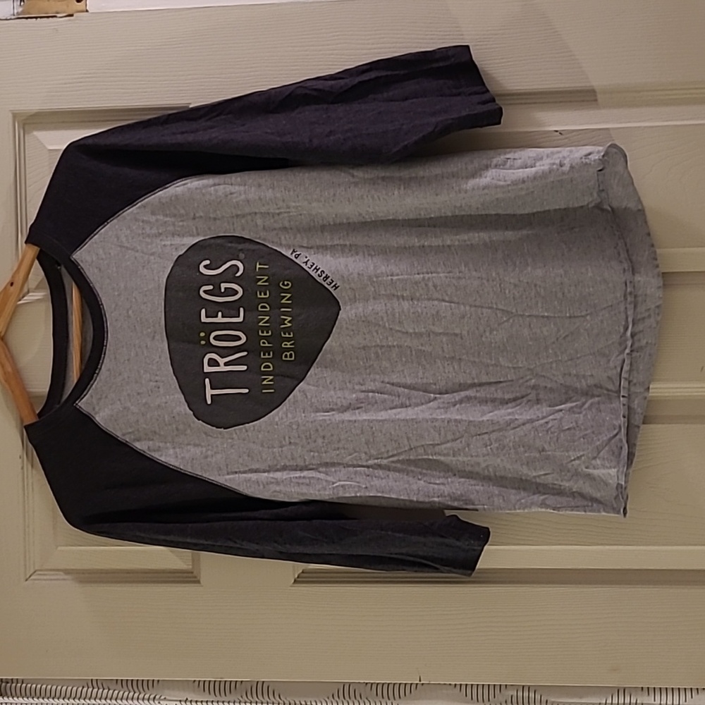 Troegs Independent Brewing, Light/Dark grey, 3/4 sleeves baseball T-shirt, M